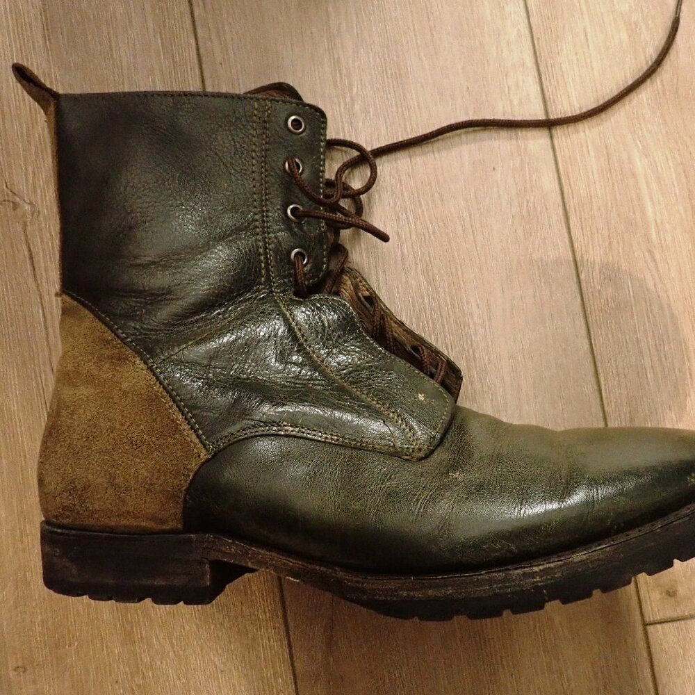 Leather Locke Lace Up Combat Boots 11 - Punk Rock